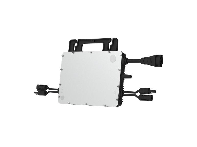 Solarwechselrichter mit MC4-Steckern und Stecker.