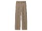 Beige Damen-Hose mit weitem Bein und Bügelfalte