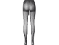 Schwarze Strumpfhose mit Muster, Rückansicht.