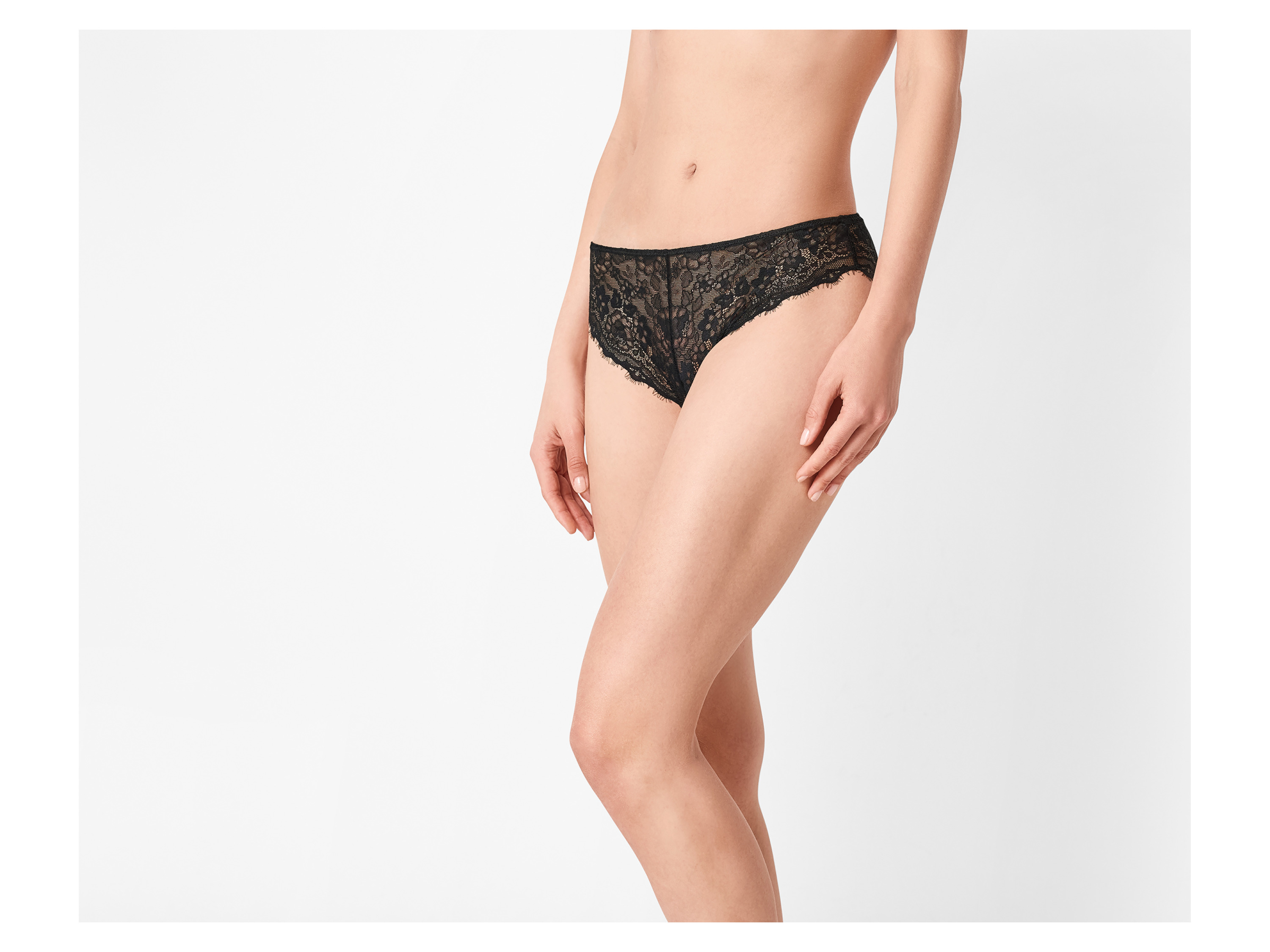 Thumbnail - esmara® Damen Slip mit Spitze, 2 Stück (Schwarz, S(36/38))