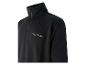 Schwarzes Herren-Half-Zip-Sweatshirt mit Stehkragen und gesticktem Logo.