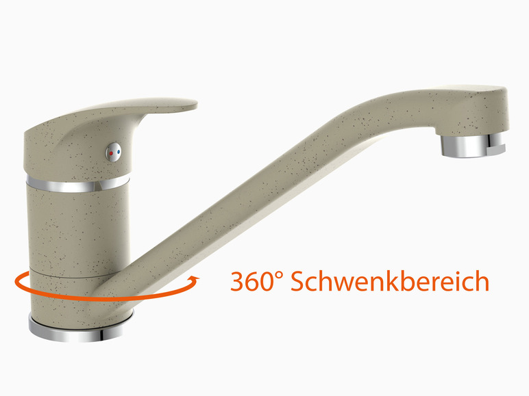 Gehe zu Vollbildansicht: Eisl Küchenarmatur »GRANIT«, 360° schwenkbarer Wasserhahn Küche - Bild 5