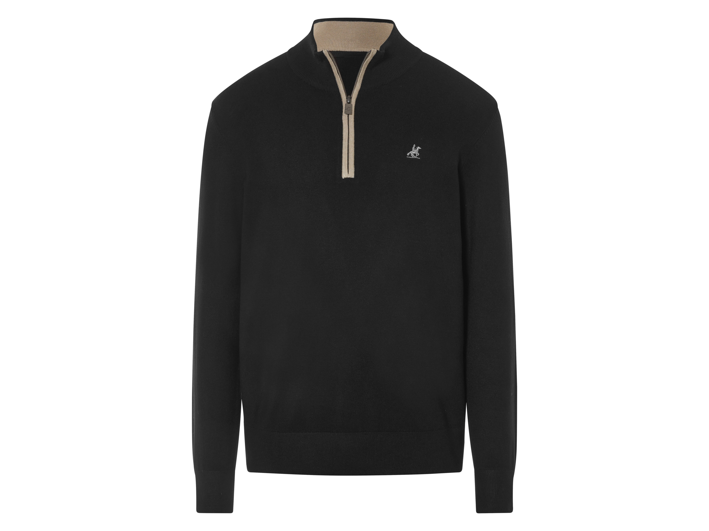 LIVERGY® Herren Troyer Strick (Schwarz, XL (56/58))““ | rot