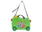 Grüner Kinder-Rollkoffer mit Peppa Pig Familienillustration und dem Text „Together Play Family Play“