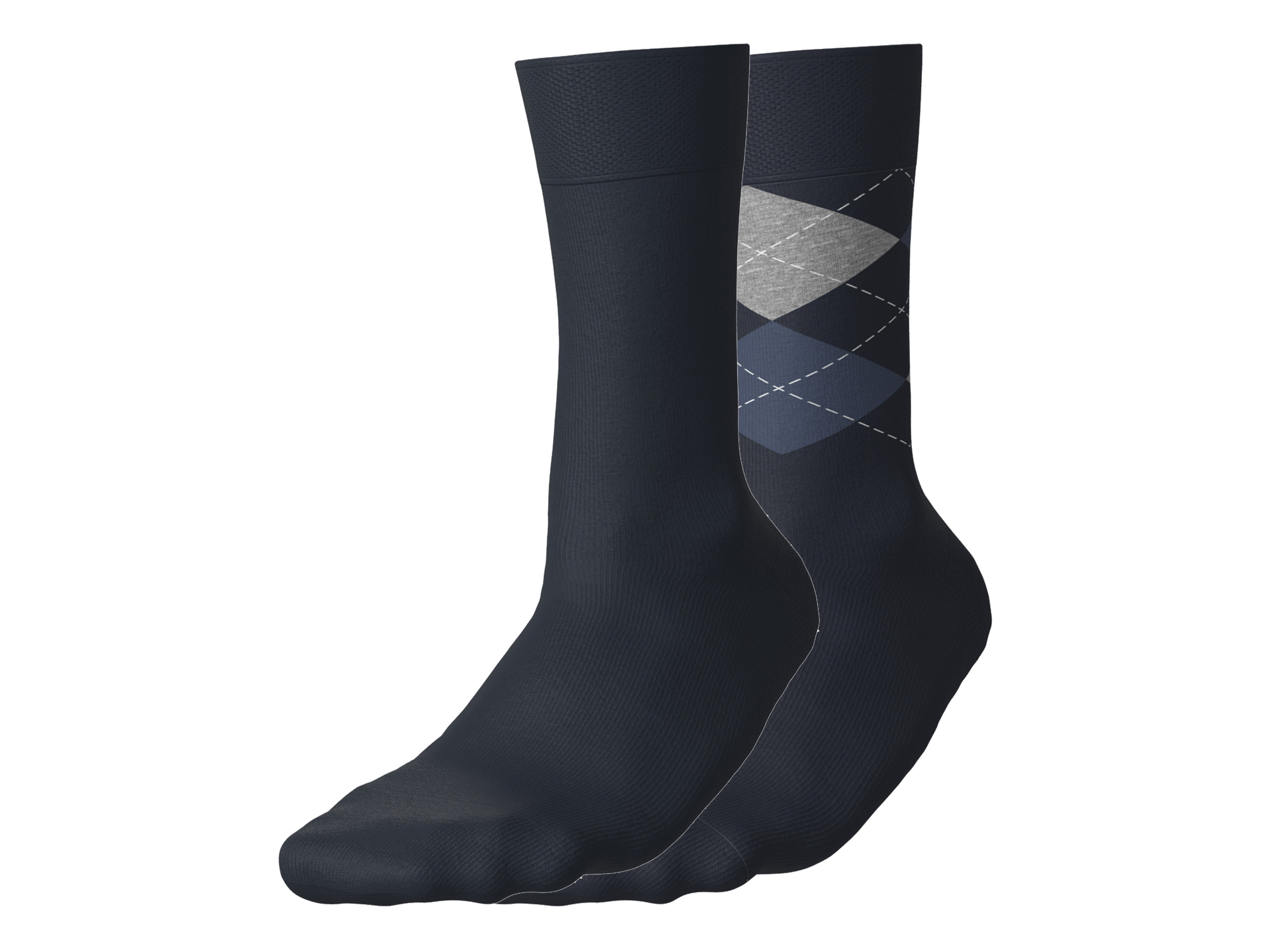 ESMARA® 2 Paar Socken mit Komfortbund (Navy, 39-42)""
