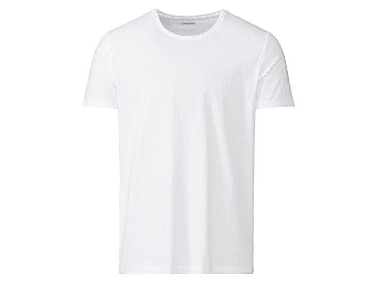 Gehe zu Vollbildansicht: LIVERGY Herren T-Shirt, 3 Stück, körpernah geschnitten, weiß - Bild 8