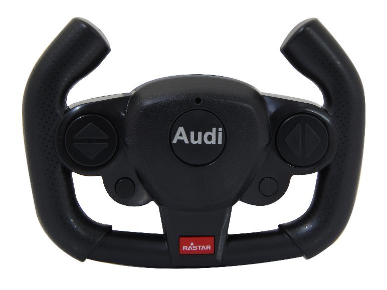 Schwarzes Audi-Fernbedienungslenkrad von Rastar.