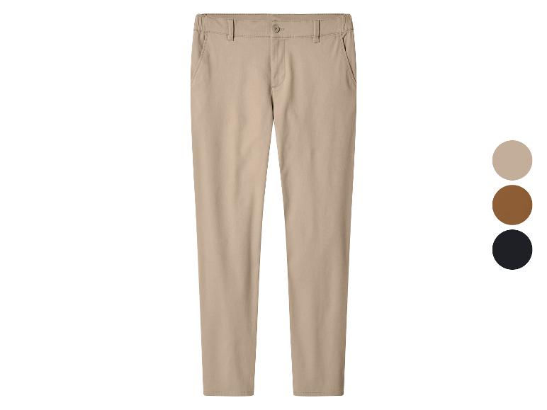 Beige Chino-Hose mit drei Farboptionen: Beige, Braun und Schwarz.