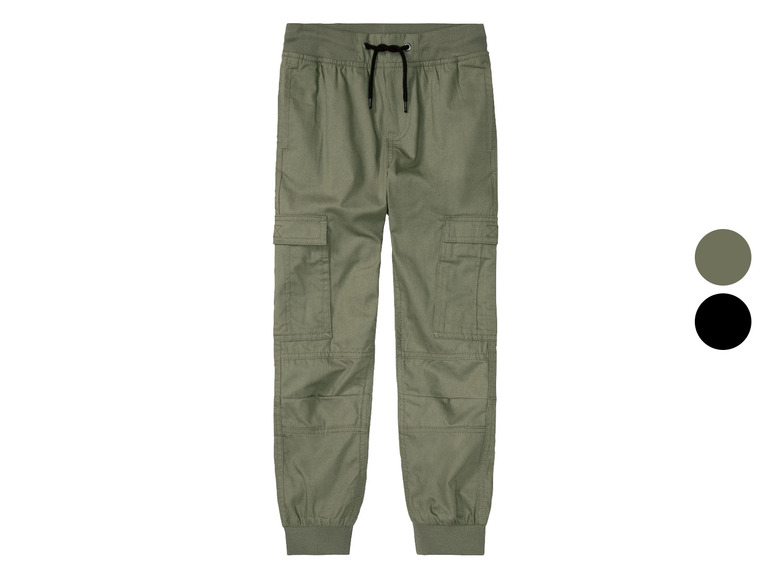 Grüne Cargohose mit Kordelzug.