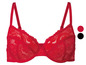 Roter BH mit Spitze.