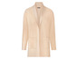 Beige Strickjacke mit langen Ärmeln und Taschen.