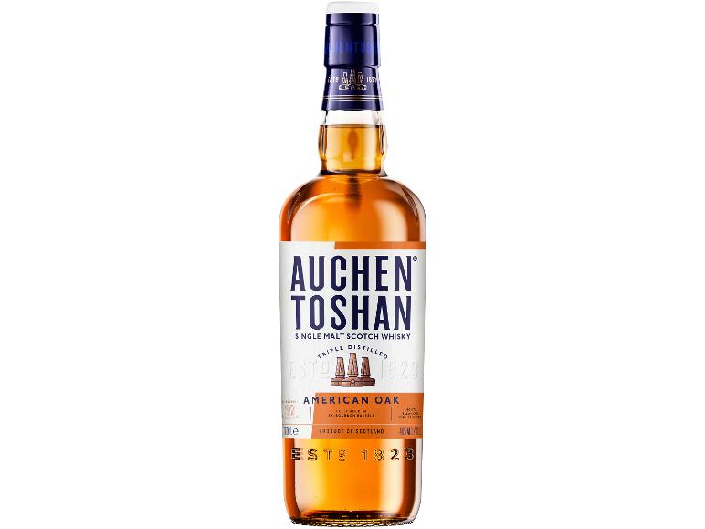 Flasche Single Malt Scotch Whisky, dreifach destilliert und in Ex-Bourbonfässern gereift.