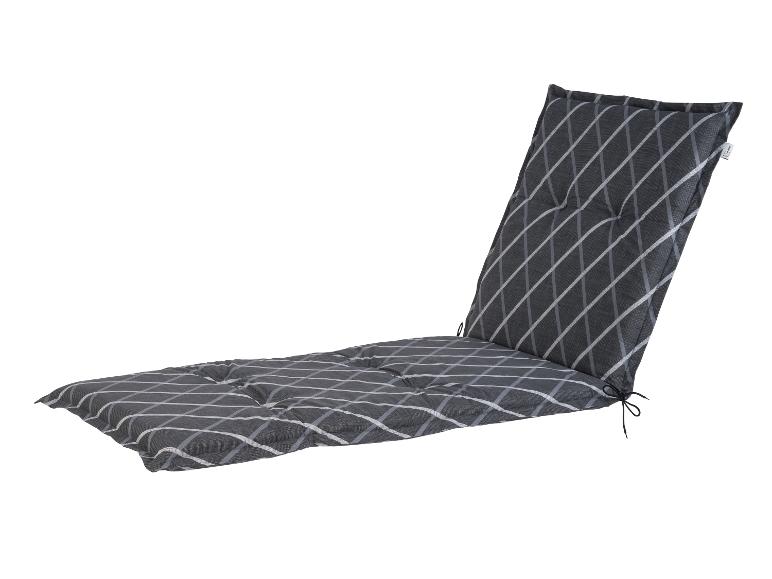 Graues Liegestuhlkissen mit Karomuster