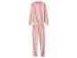 Rosa Samt-Pyjama-Set mit Punkten