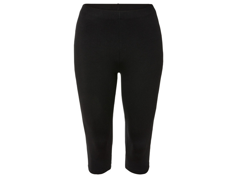 Schwarze Capri-Leggings für Damen.