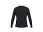 Schwarzes Langarmshirt mit orangefarbenem Logo
