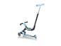 Hellblauer 3-Rad-Roller mit abnehmbarem Sitz und verstellbarem Lenker
