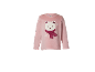 Rosa Kinder-Fleece-Sweatshirt mit Bärenmotiv