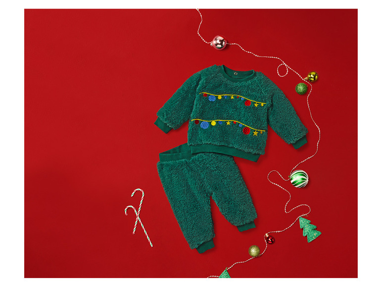 Gehe zu Vollbildansicht: lupilu® Baby Plüschanzug in niedlichem, weihnachtlichem Design - Bild 21