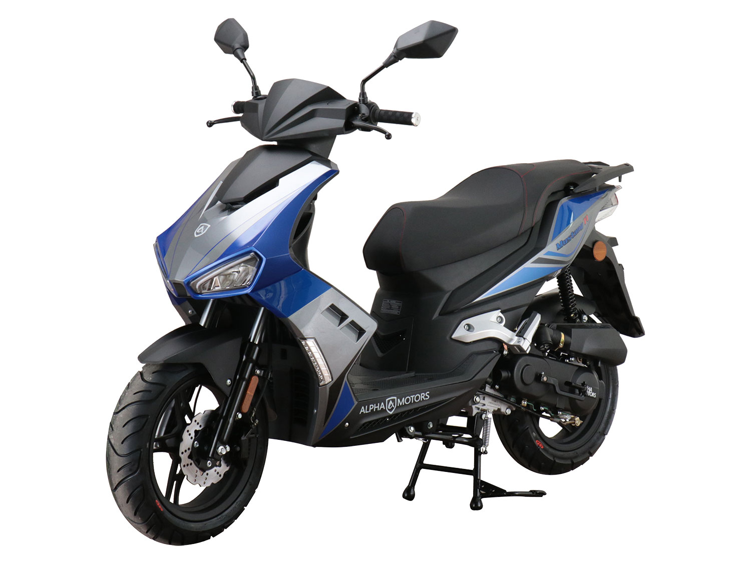 ALPHA MOTORS Mofaroller Mustang FI 50 ccm EURO 5 (25 km/h, blau-grau) – Bild 2 von 4