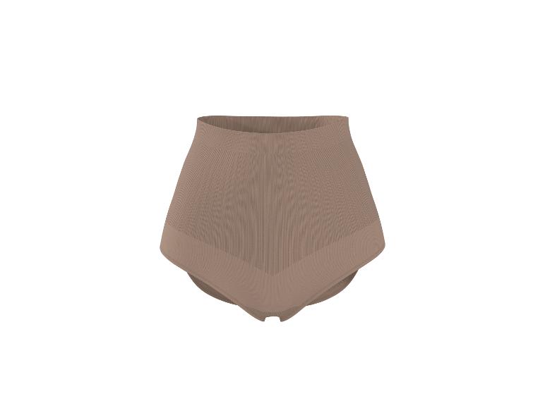 Beigefarbener nahtloser Slip mit hoher Taille