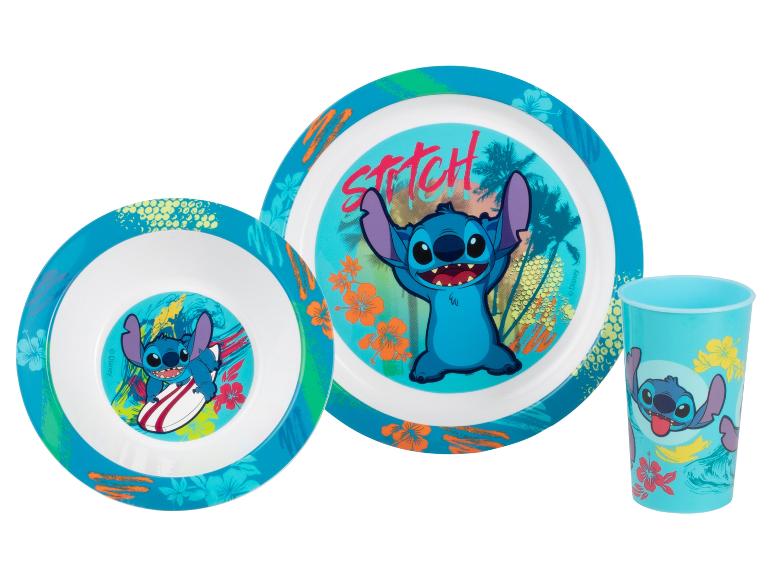 Stitch Geschirr: Teller, Schale und Becher, tropisches Design.