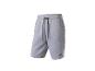 Hellgraue Herren-Sweatshorts mit schwarzem Kordelzug