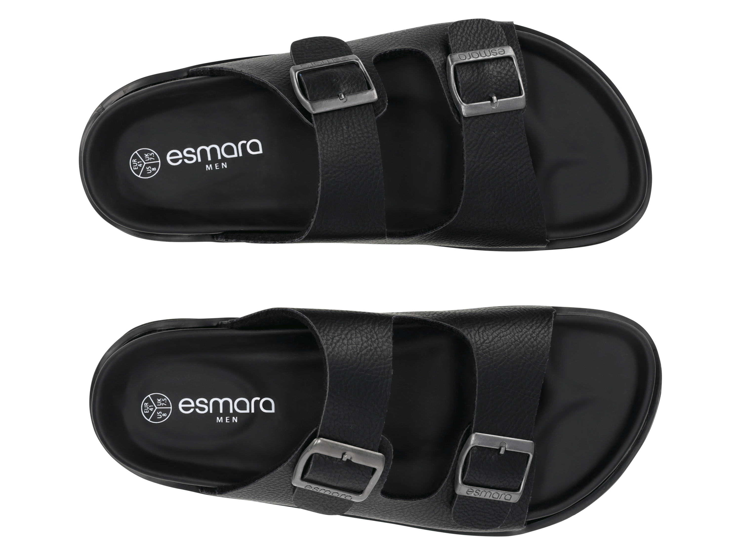 Thumbnail - esmara® Herren Pantoletten, mit individuell verstellbaren Schnallen (Schwarz, 41)