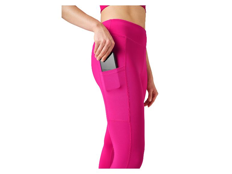 Rosa Leggings mit Taschen für Handy.