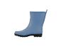 Blauer Gummistiefel mit schwarzer Sohle