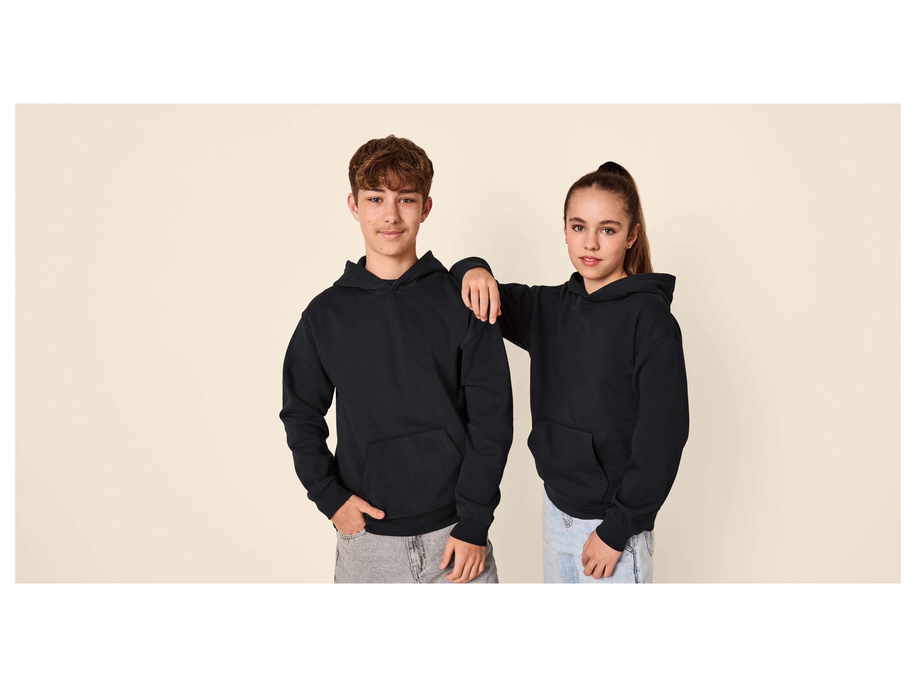 ESMARA KIDS Kinder Sweathoodie (Schwarz, 134/140) – Bild 2 von 4