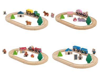 lupilu® Bahnset Bauernhof / Prinzessin / Feuerwehr / Polizei