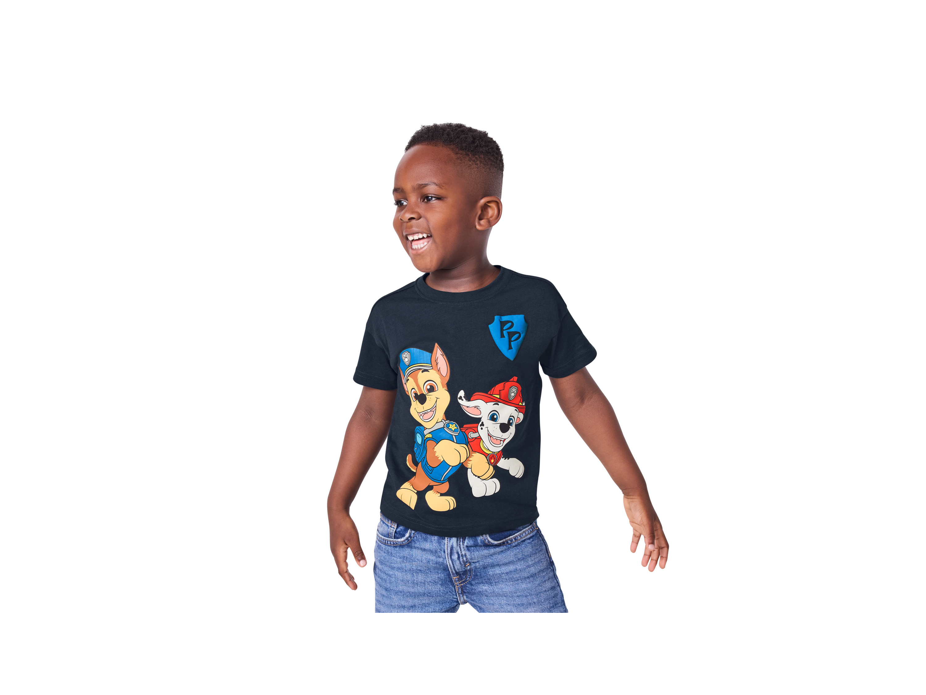 Thumbnail - Kleinkinder T-Shirt, 2er Set (Paw Patrol/navy/weiß, 122/128)