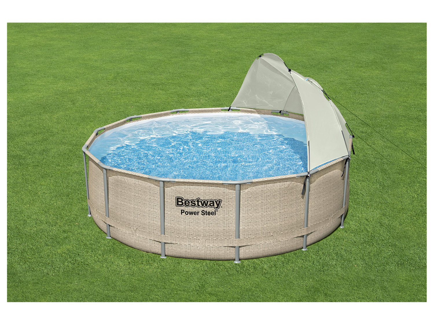 Bestway Power Steel 396x107cm Pool mit Filterpumpe