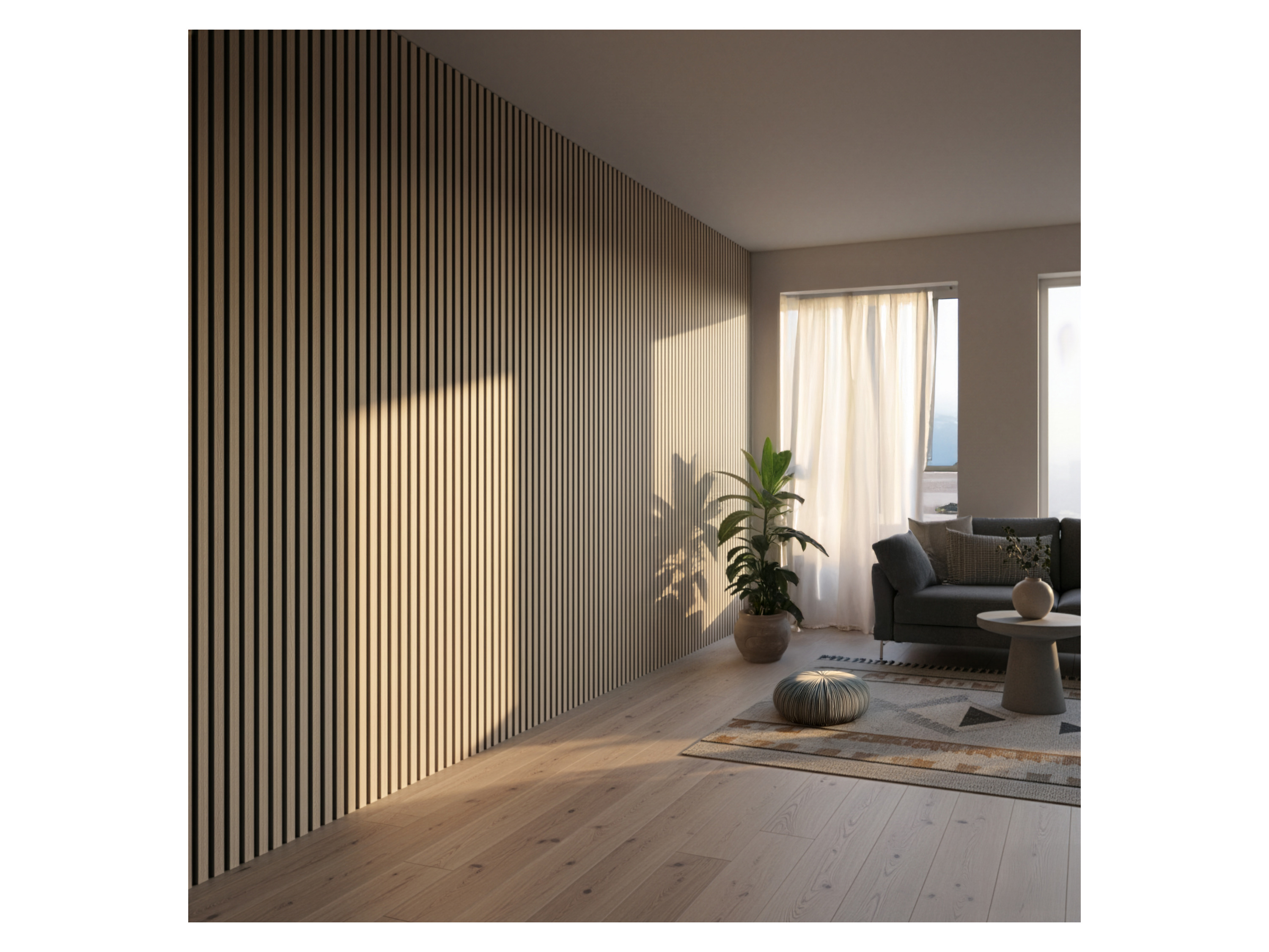 HOME DELUXE SONIC Akustikpaneel (240 x 40 cm, light oak) – Bild 2 von 4