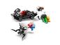 LEGO Marvel Spider-Man und Venom im Kampf mit Black Cat und einem Auto.
