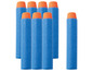 Blaue Nerf-Pfeile mit orangenen Spitzen.