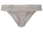 Grauer Spitzen-Damen-Tanga.