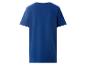 Einfaches blaues Kinder-T-Shirt, Rückansicht.