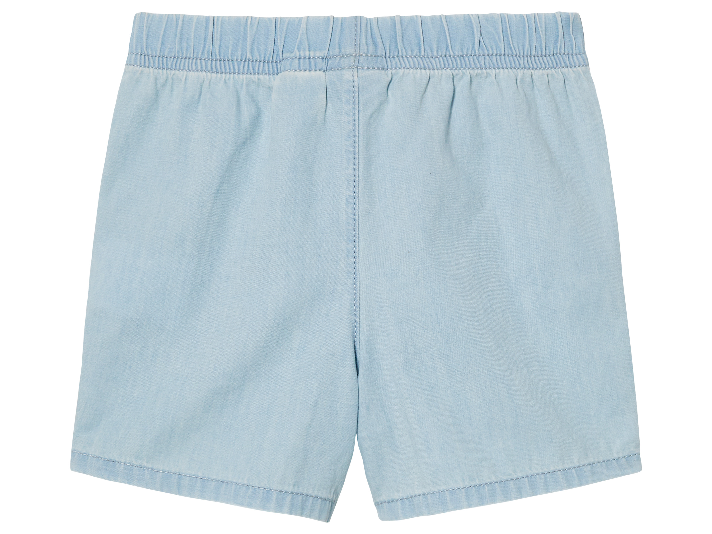 Thumbnail - lupilu® Baby Shorts, 2 Stück, mit Gummizugbund (50/56, hellblau/dunkelblau)