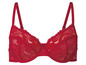 Ein roter BH aus Spitze.