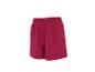 Dunkelrote Damenshorts mit elastischem Bund.
