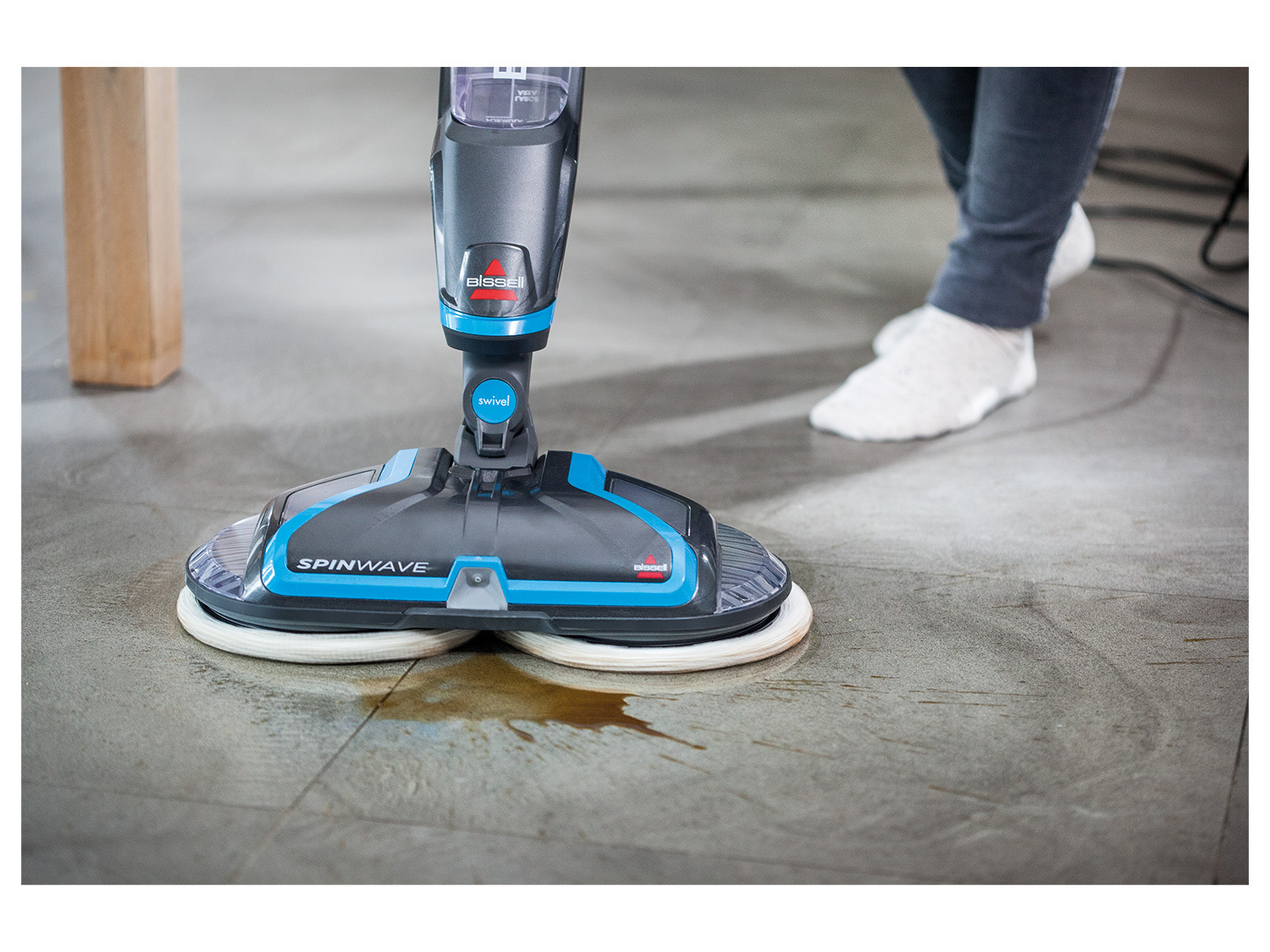 Elektrischer Bodenreiniger & Polierer - Floating Mop Mit LED Für Glänzende Böden