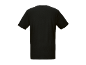Schwarzes Kurzarm-T-Shirt, Rückansicht.
