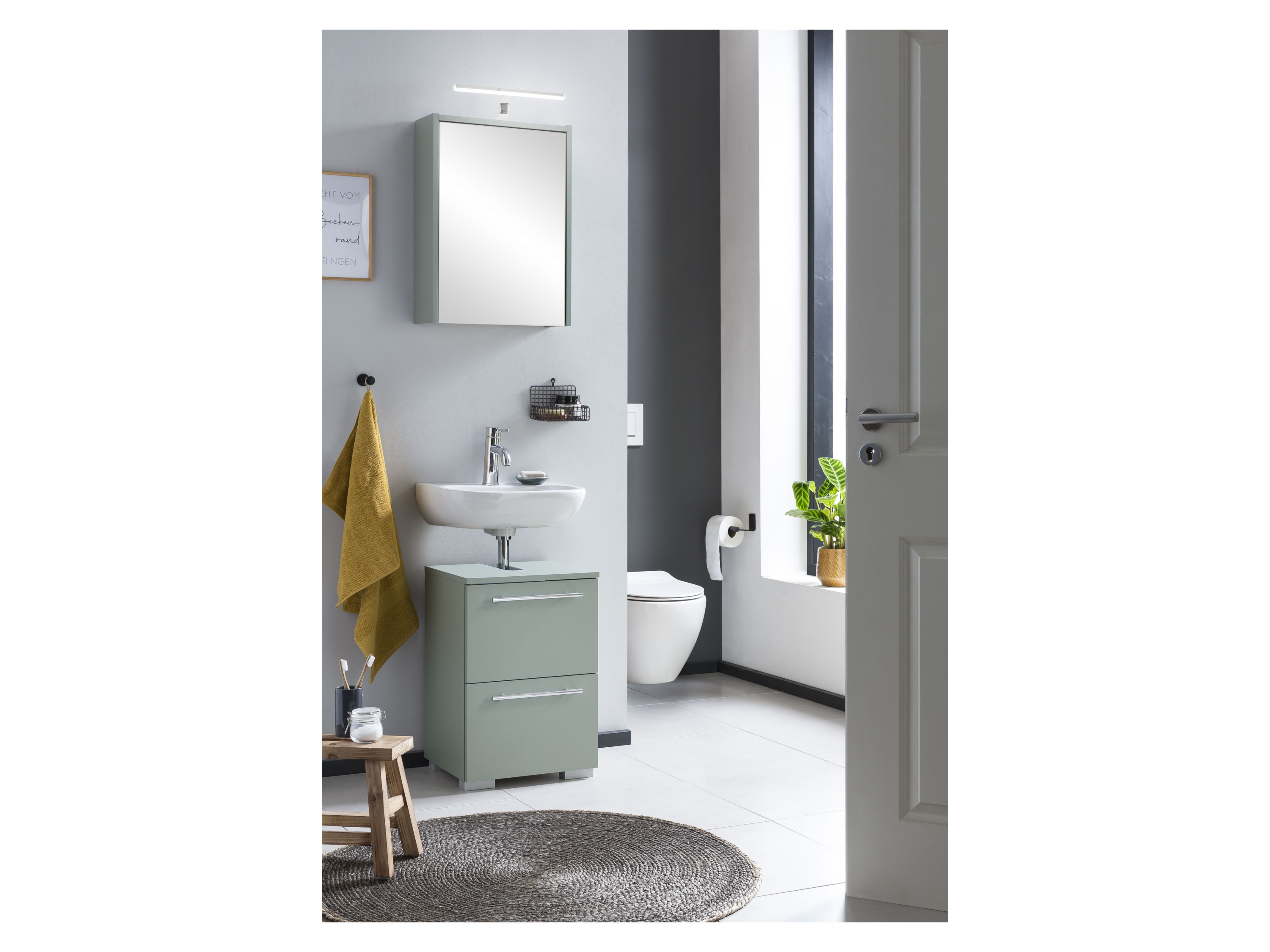 SCHILDMEYER Waschbeckenunterschrank Carlos (Breite 40 cm, pistazie) – Bild 2 von 3