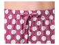 Lila gepunktete Pyjamahose mit Kordelzug in der Taille.