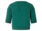 Grünes langärmeliges Kinder-Sweatshirt mit Knopfverschluss am Rücken.