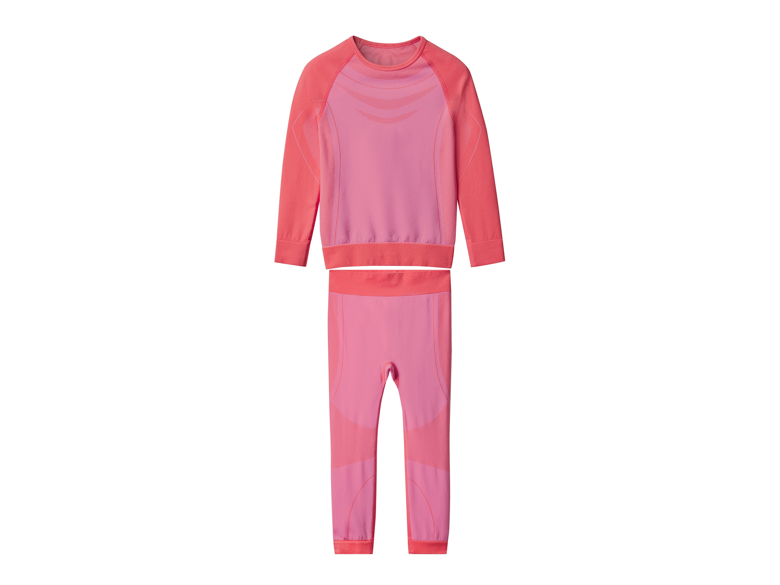 LUPILU® Kinder Seamless-Funktionsunterwäsche, 2-teilig (Pink, 98/104)