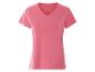 Rosa Damen-T-Shirt mit V-Ausschnitt.