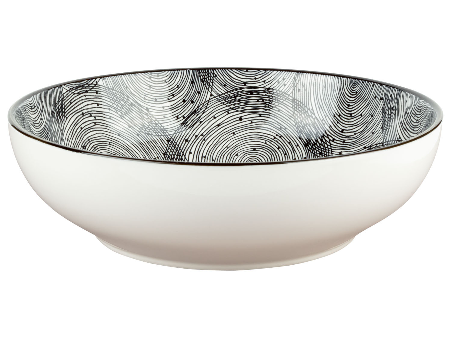 Steingut Suppenteller Schwarz Matt - 20,5cm Spülmaschinenfest